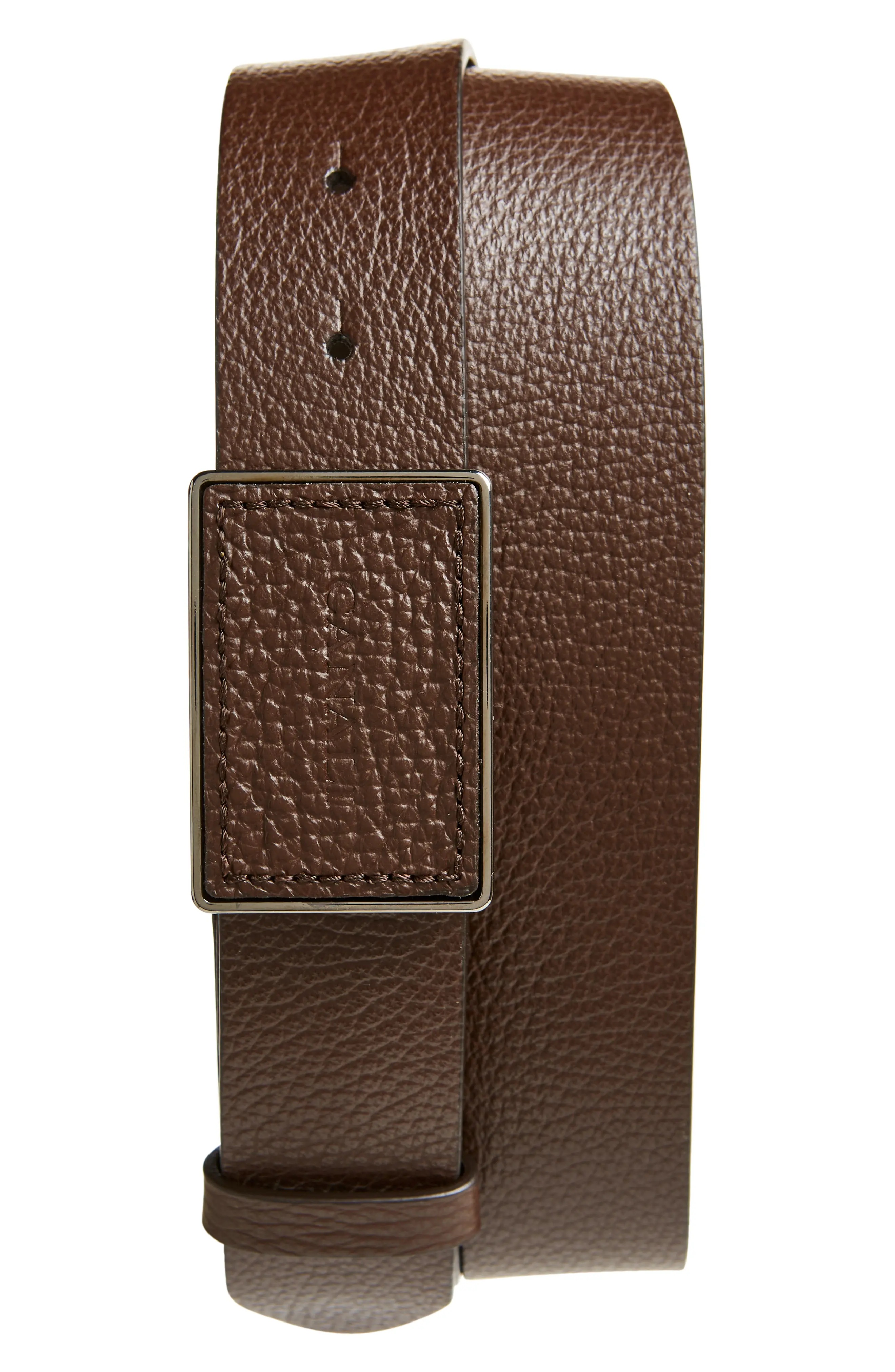 Tumbled Calfskin Leather Belt - 1