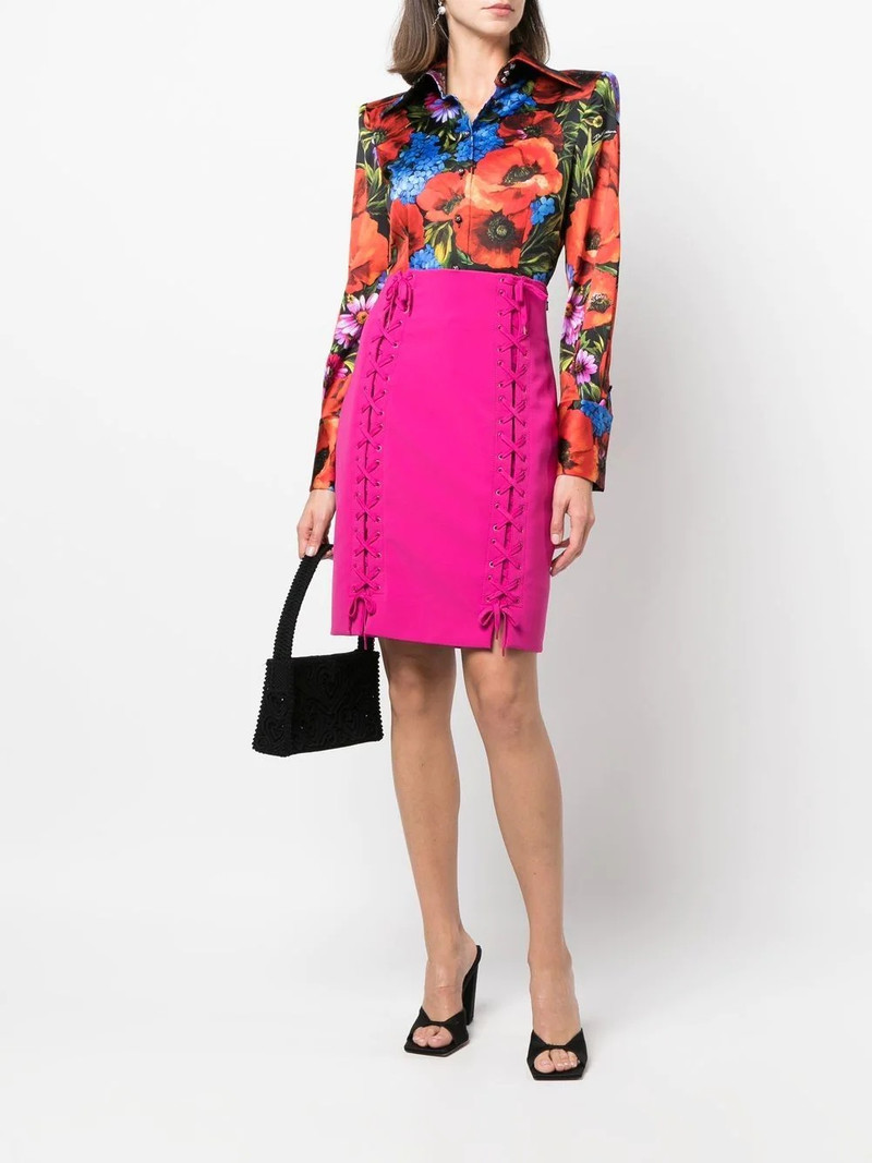 Moschino tie-fastening pencil skirt outlook