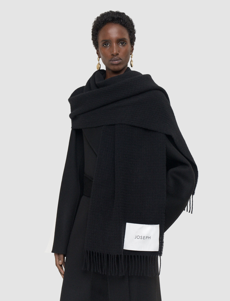 JOSEPH Flora Waffle Wool Scarf outlook