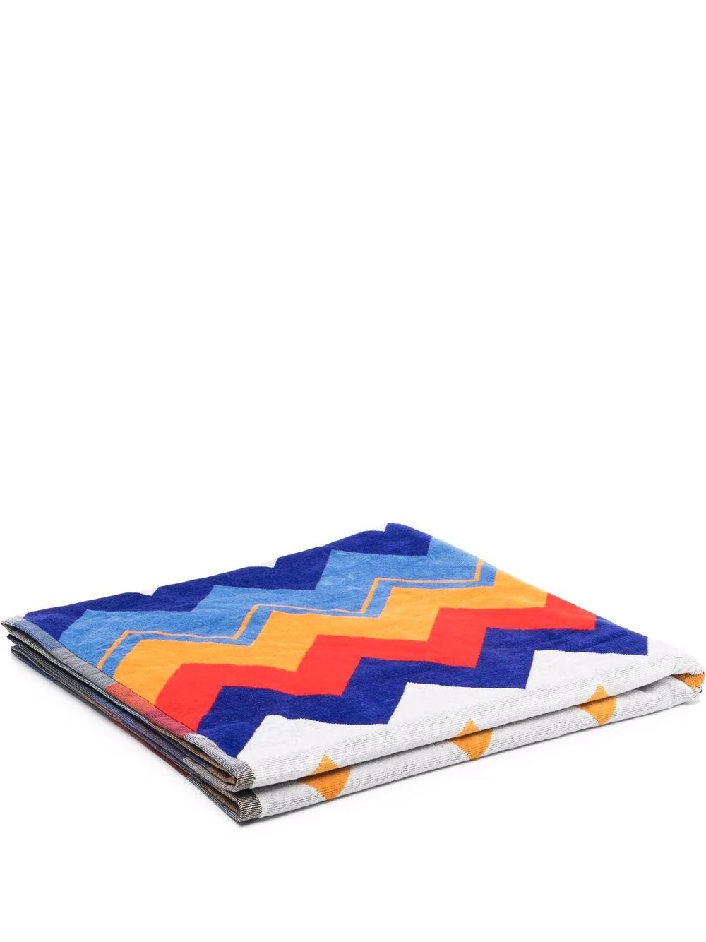 zigzag-print beach towel - 1