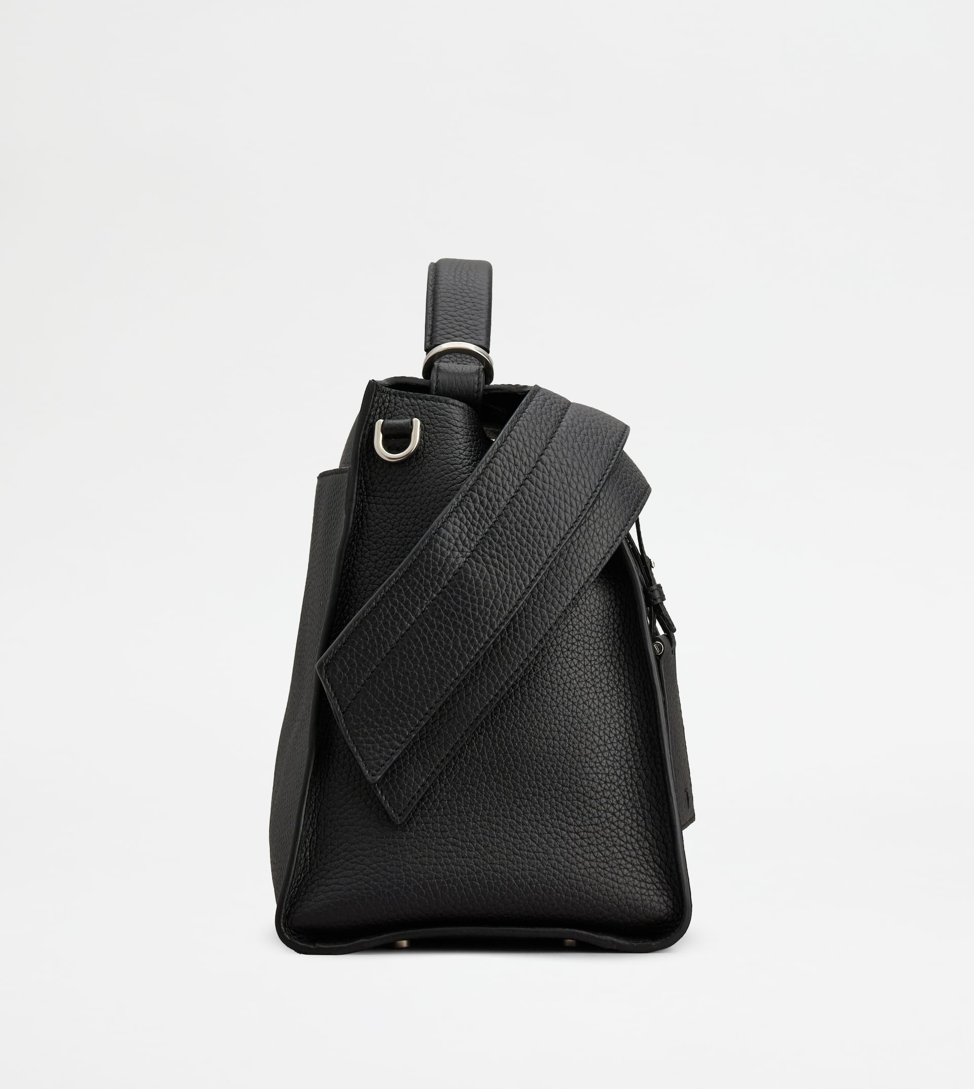 TOD'S WAVE BAG IN LEATHER LARGE - BLACK - 2