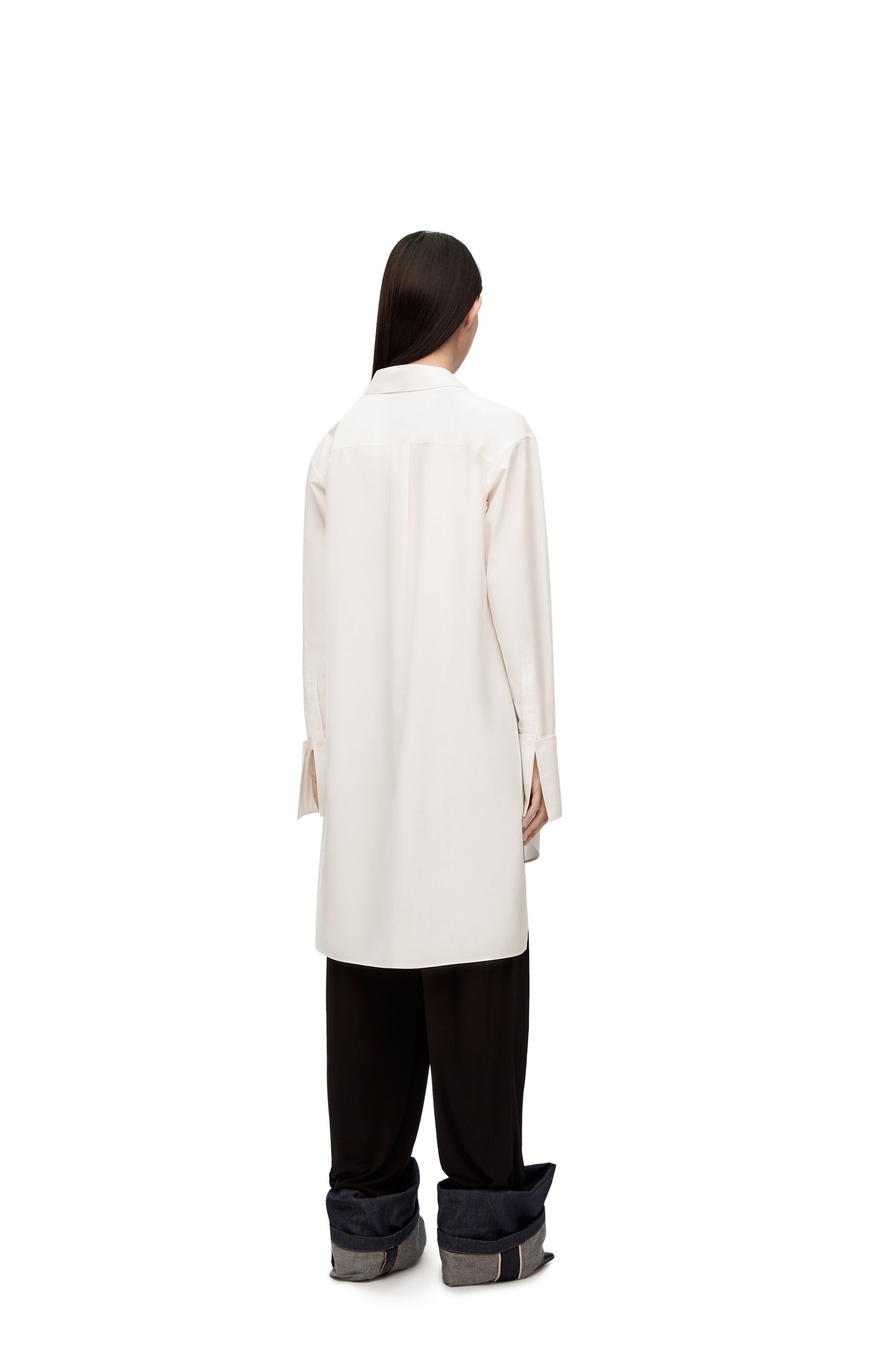 Deconstructed shirt dress in cotton - 4