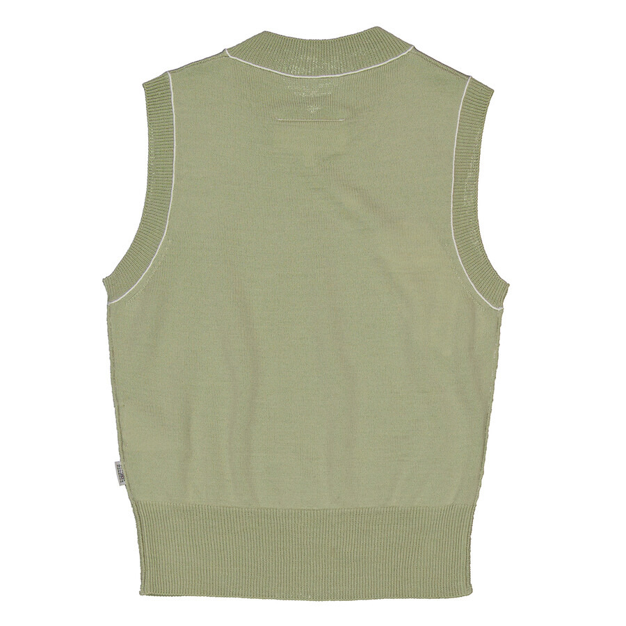 MM6 Piped-Trim Wool-Blend Vest - 5