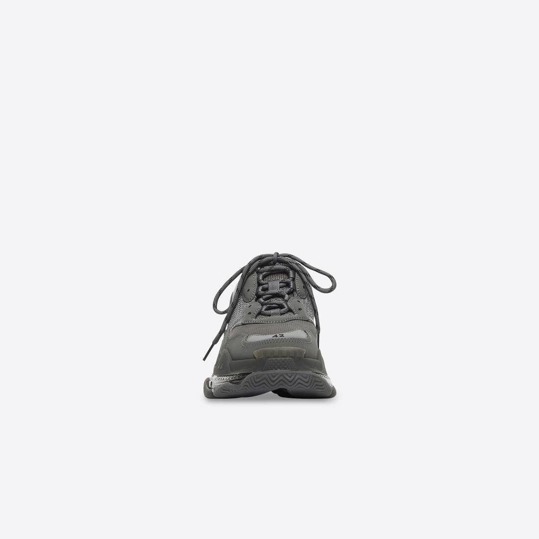 Women's Triple S Clear Sole Sneaker in Grey - 3