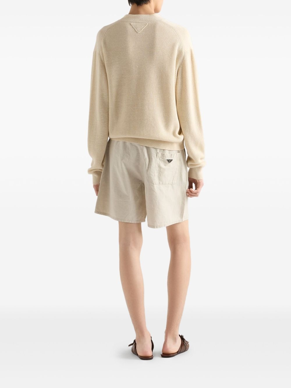 chambray shorts - 3