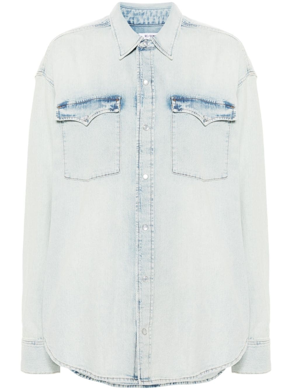 long-sleeve denim shirt - 1