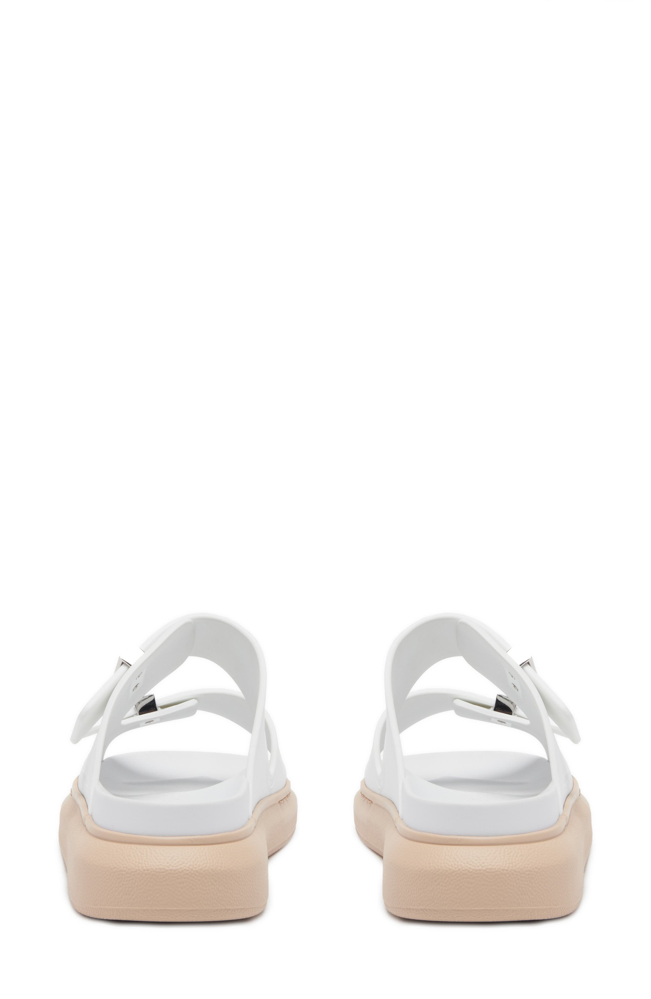 McQueen Oversize Slide Sandal in Ivory/Oat/Silver at Nordstrom - 7