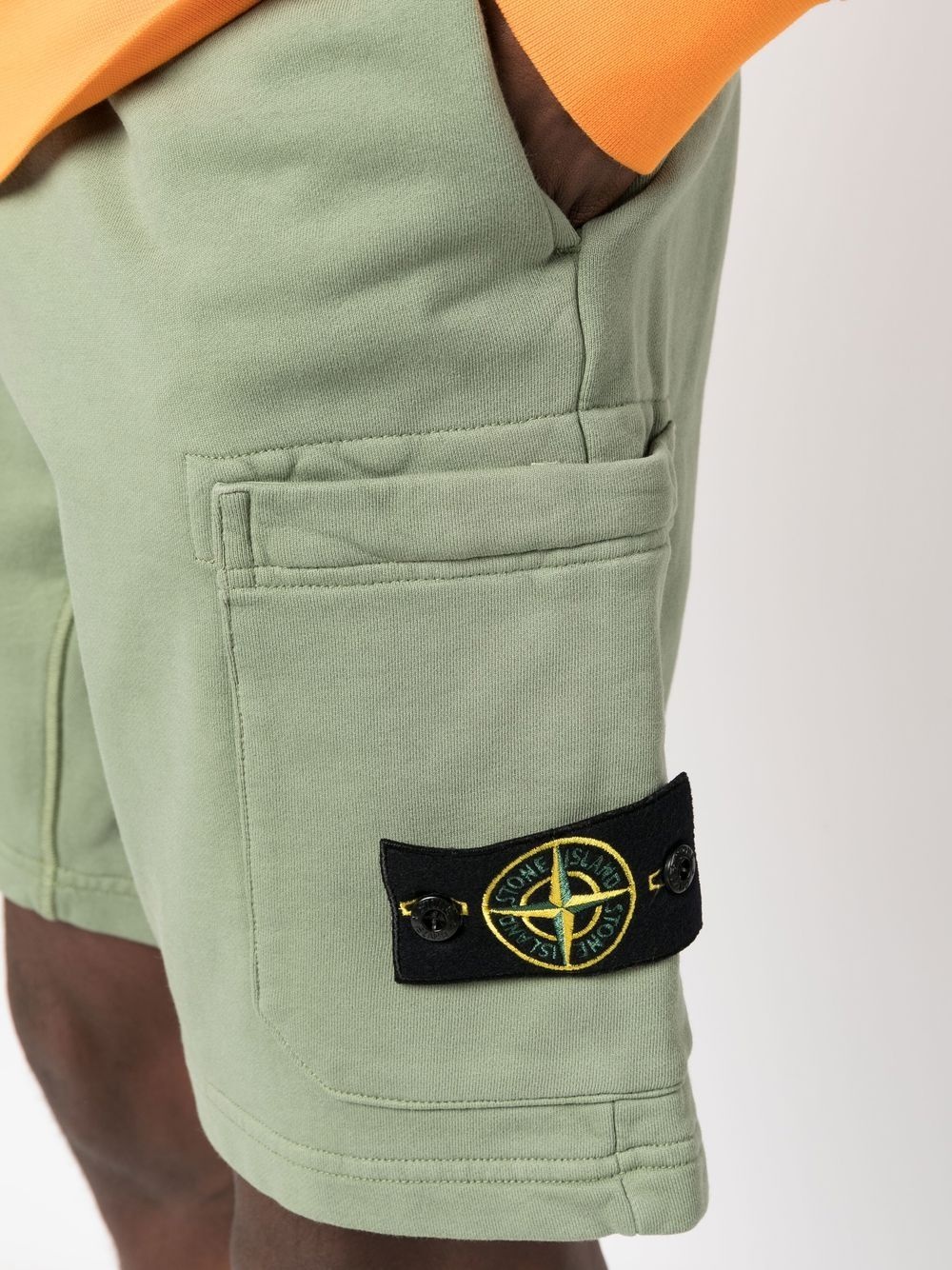 Compass-logo cotton track shorts - 5
