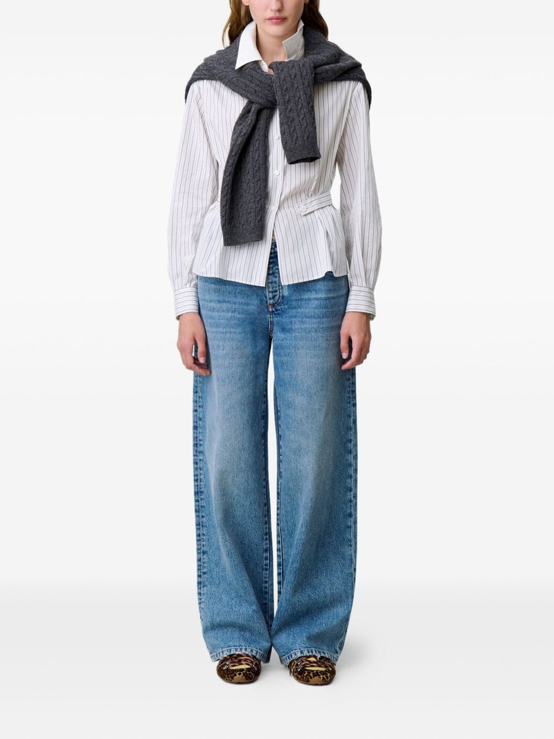 Claudie Pierlot pinstripe cotton shirt outlook