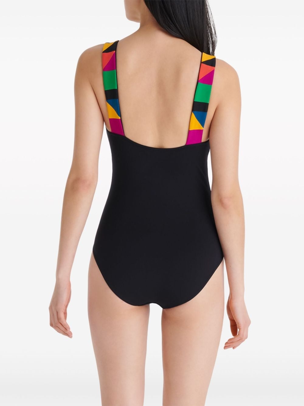 Tempo contrasting-strap swimsuit - 5