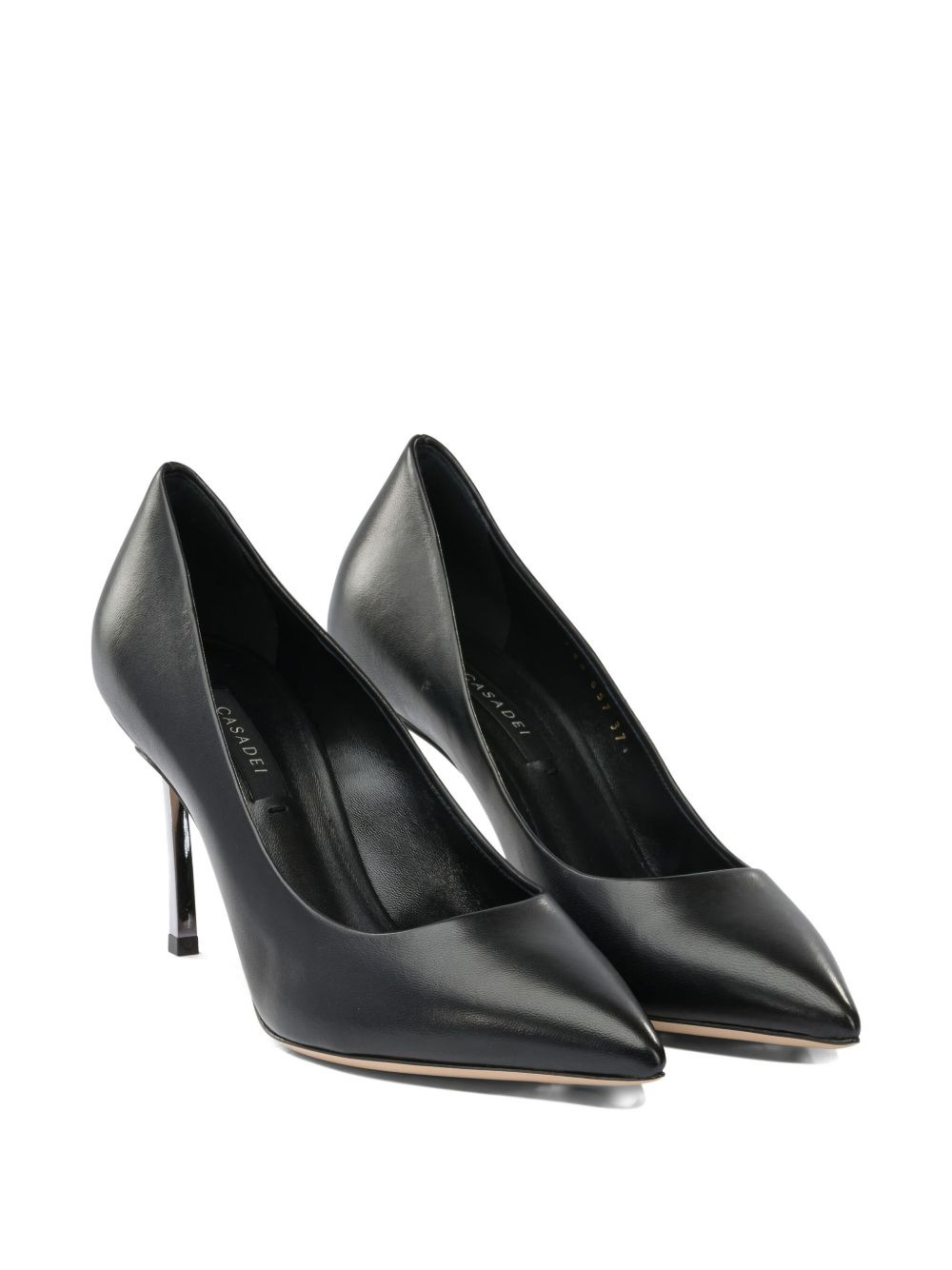 leather heeled pumps - 2