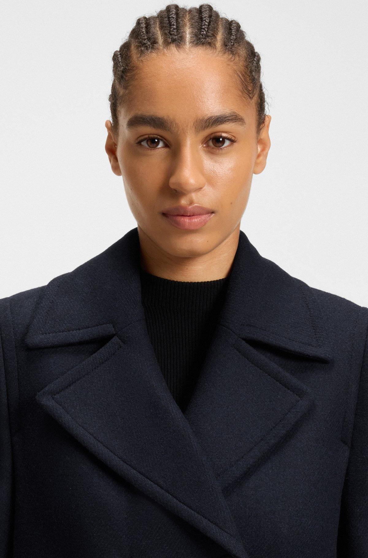 REGULAR-FIT PEA COAT IN A WOOL BLEND - 5