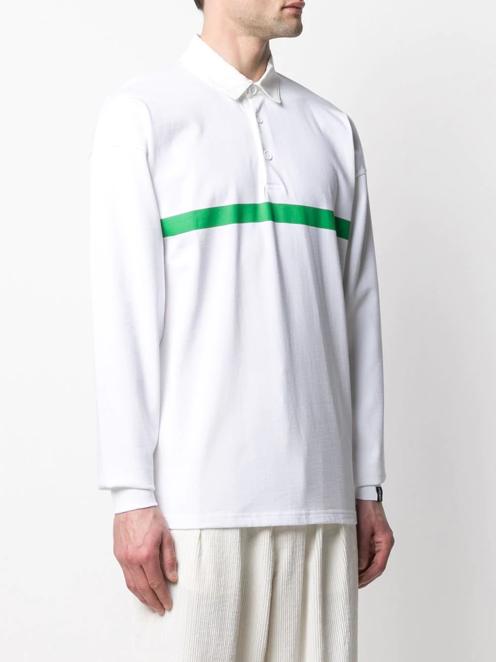 horizontal-stripe rugby sweatshirt - 3