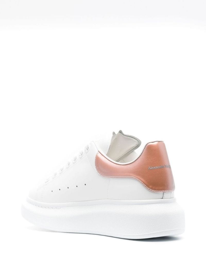 Oversized lace-up leather sneakers - 3