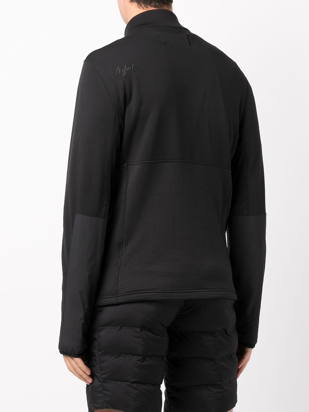 panelled full zip sweater - 4