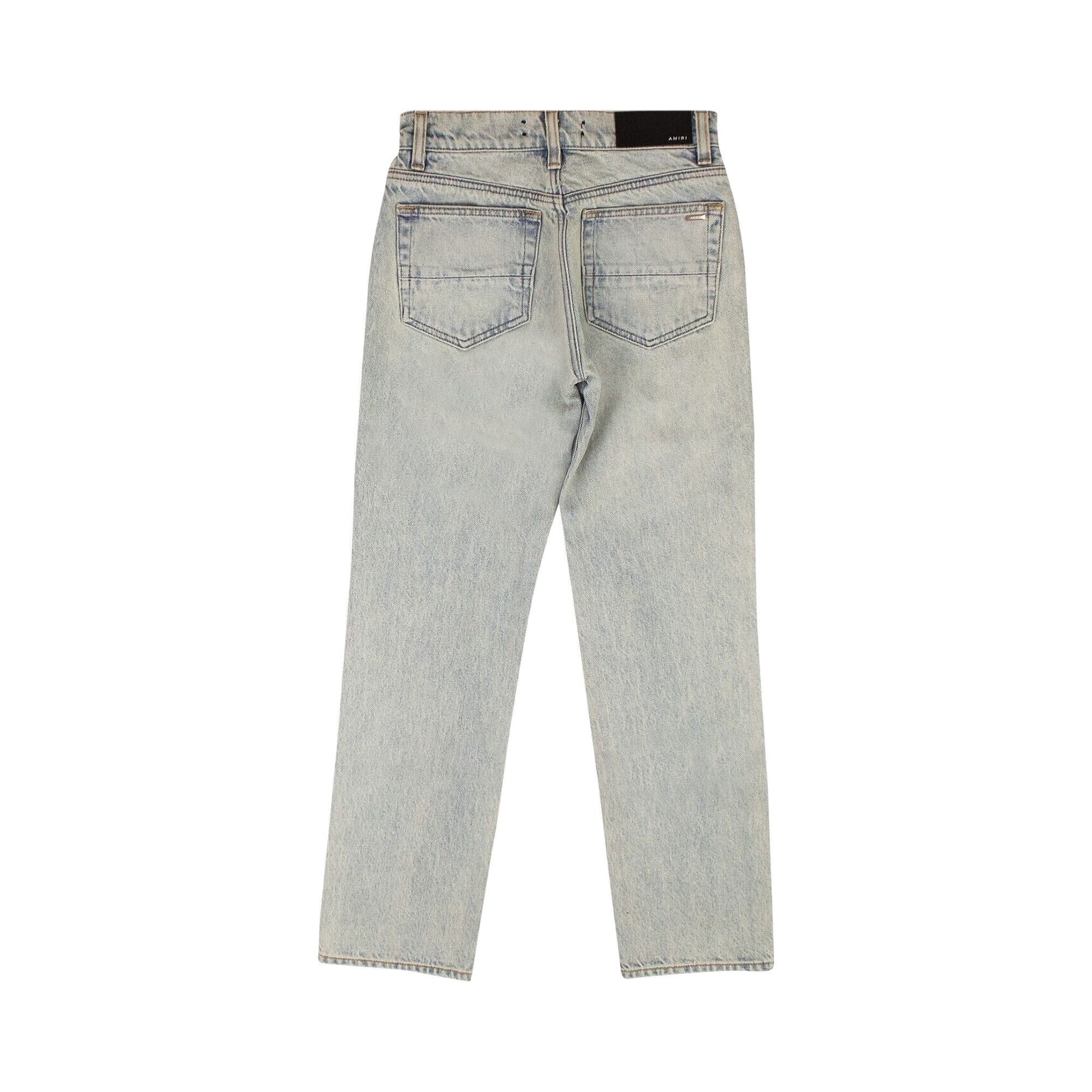 Amiri Cropped Straight Stack Jeans 'Blue' - 2