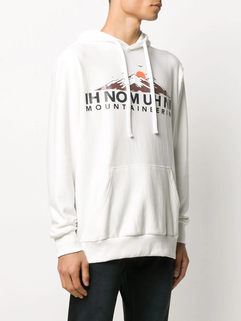 logo-print cotton hoodie - 3