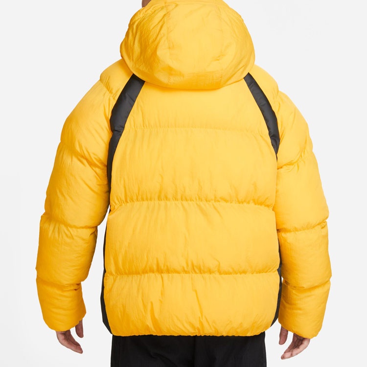 Air Jordan Wide Stripe Zipper Hooded Winter Jacket Men's Yellow DX6596-781 - 6