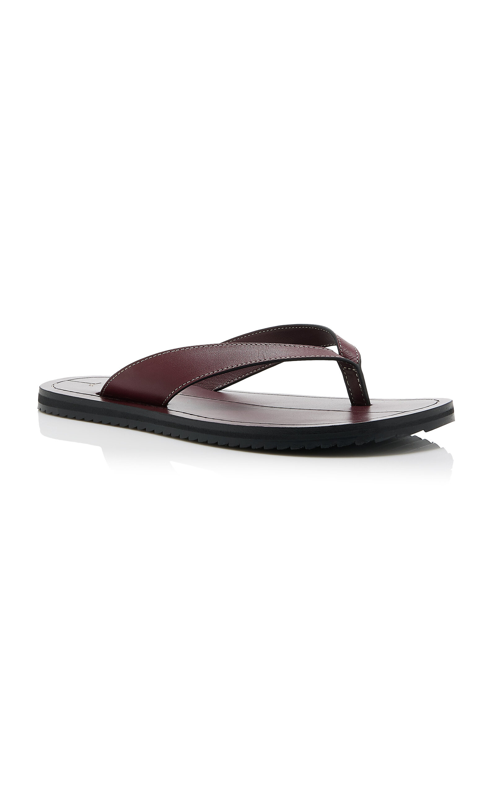 Flora Leather Sandals burgundy - 4