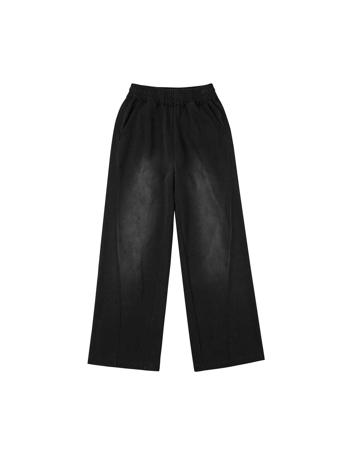 Fuzzy Cat Embroidery Fashion Fit Sweatpants - 2