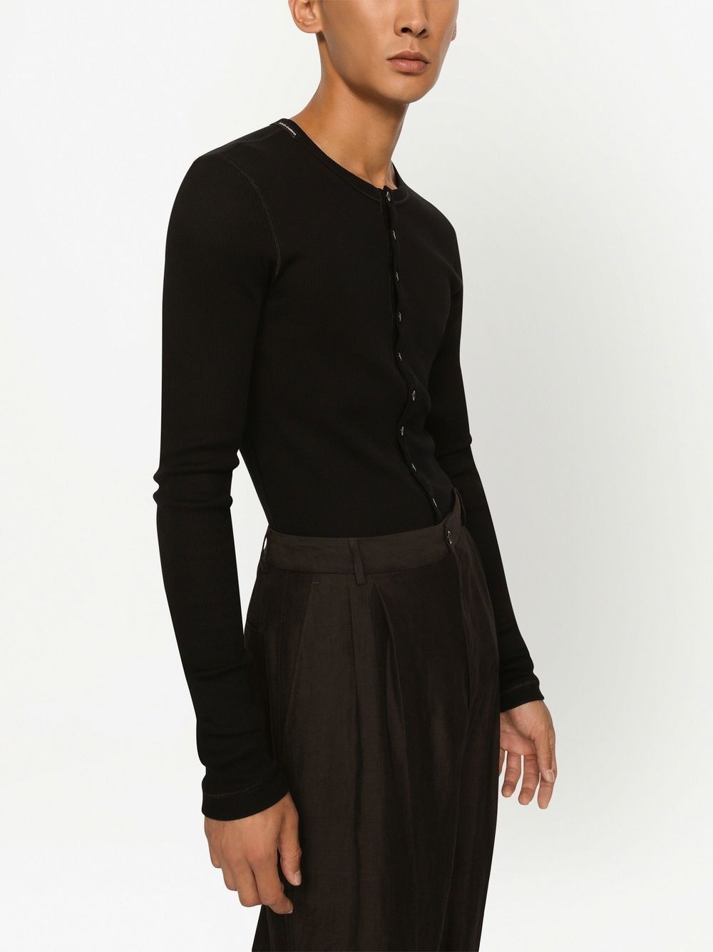 long-sleeved button-up top - 5