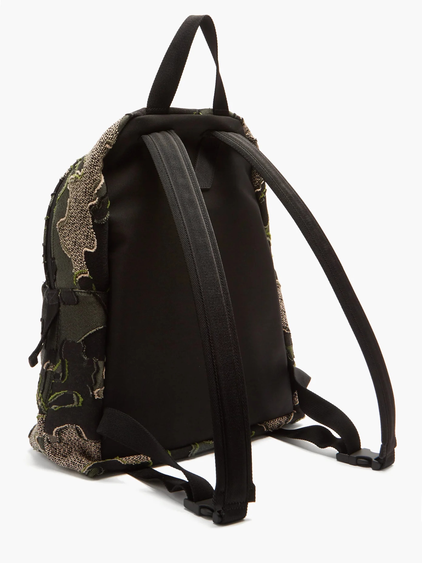 Logo-patch fil-coupé camouflage-jacquard backpack - 4