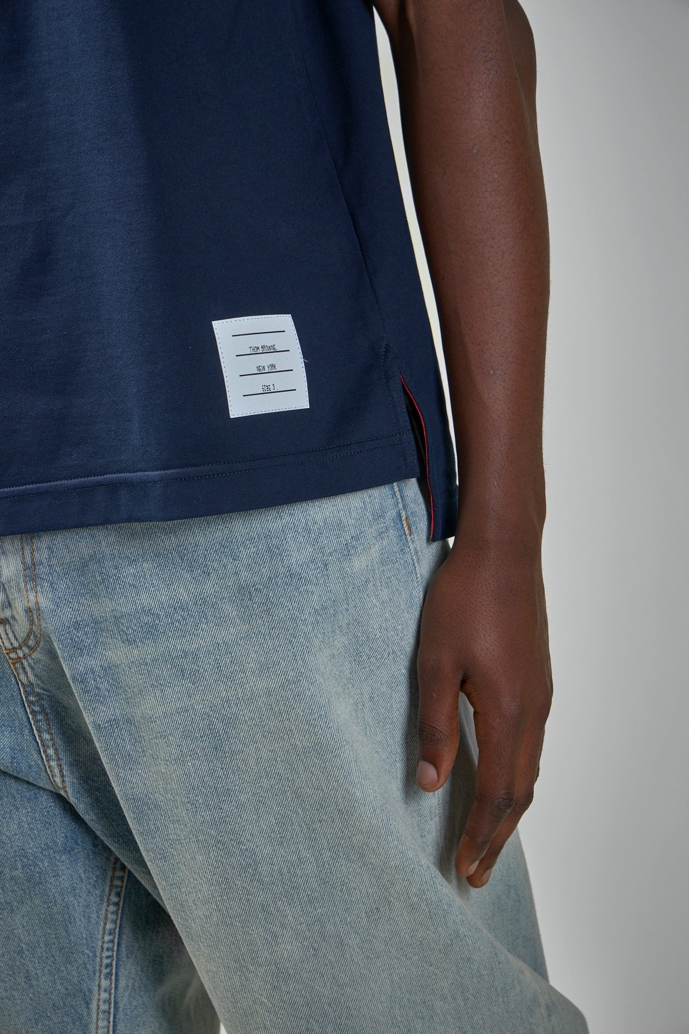 Oversized Short Sleeve Tee W/ RWB Knit Trim - 4