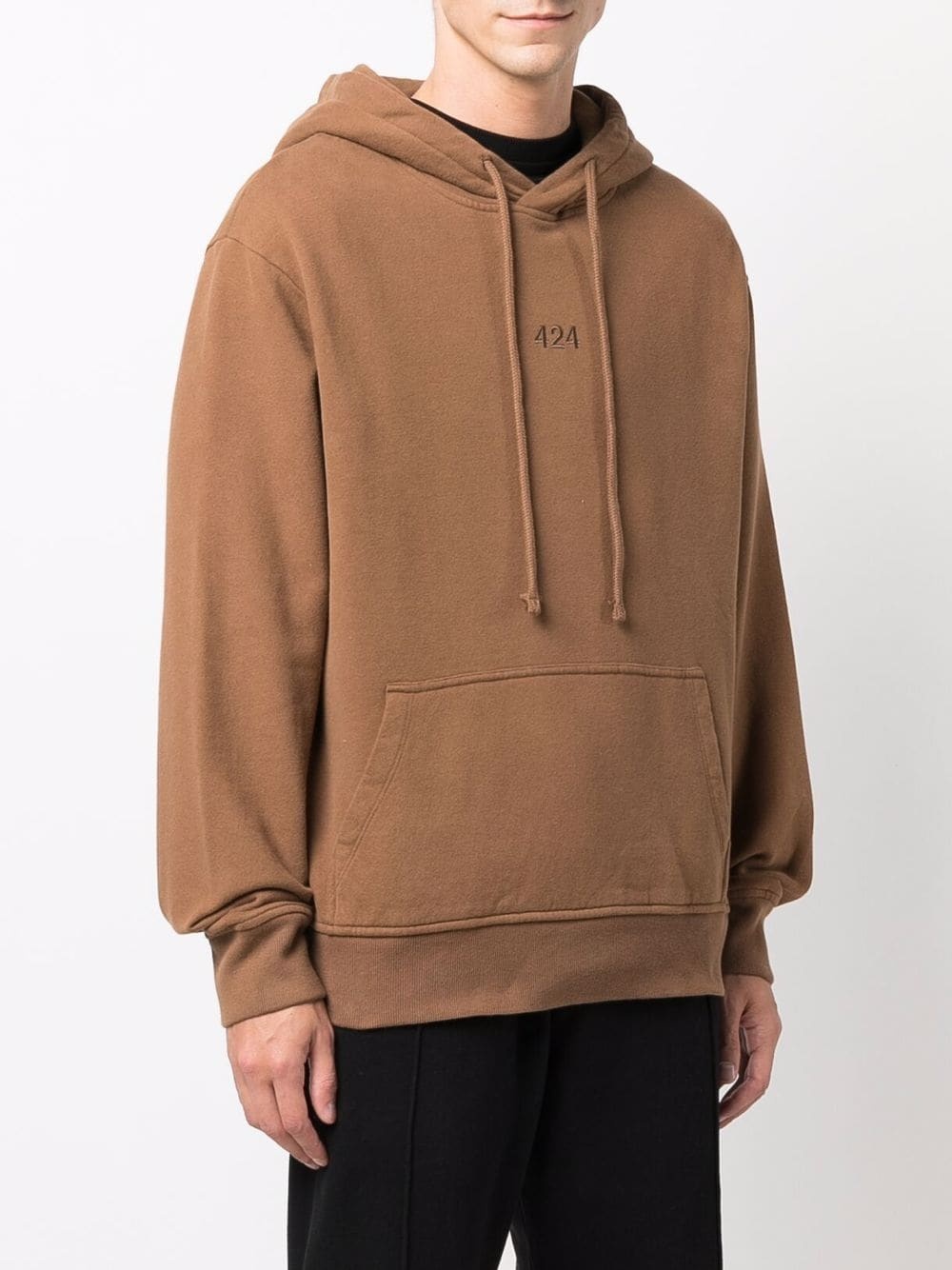 embroidered logo hoodie - 3