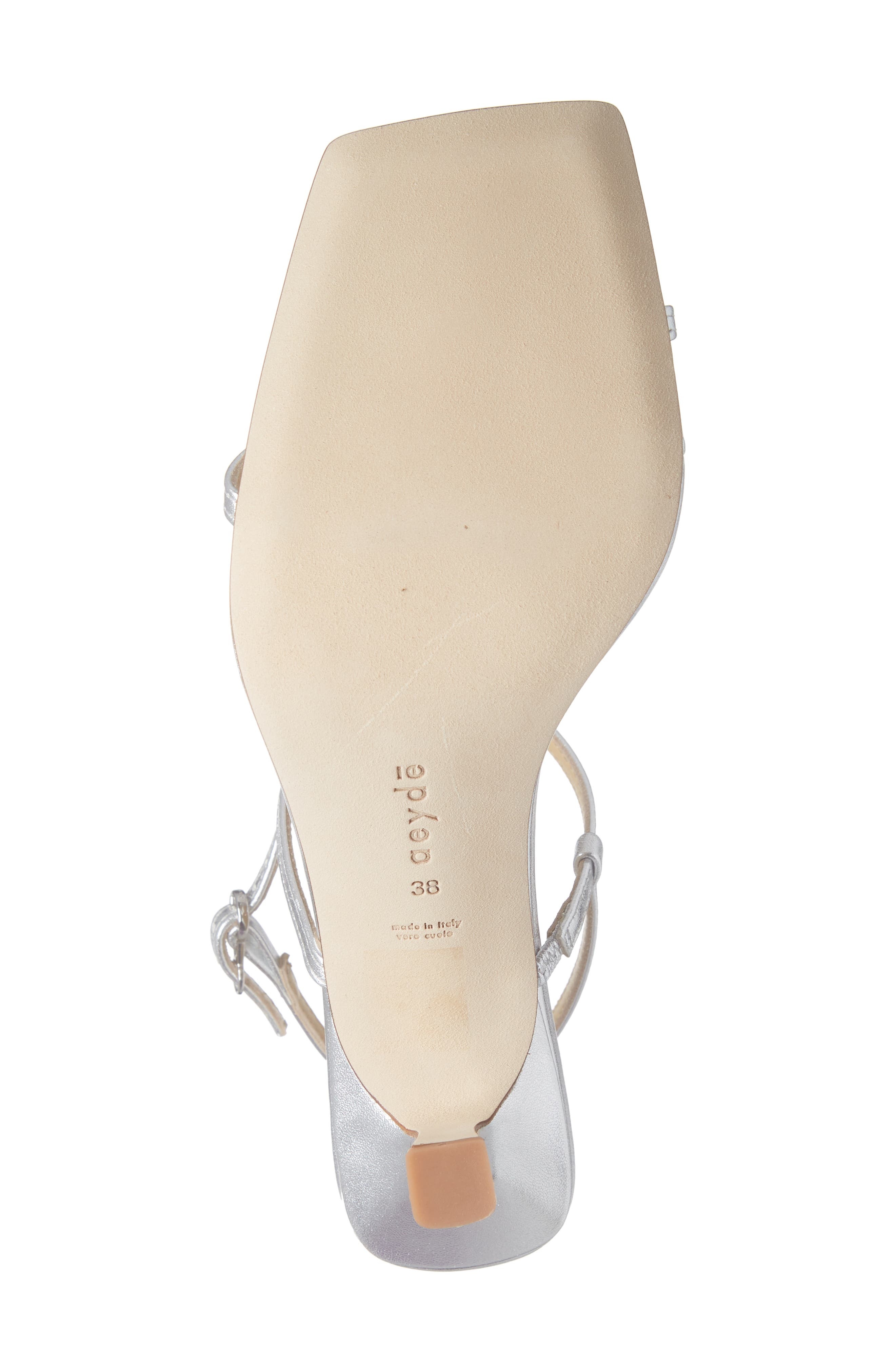 aeyde Elise Slingback Sandal in Laminated Silver at Nordstrom - 6