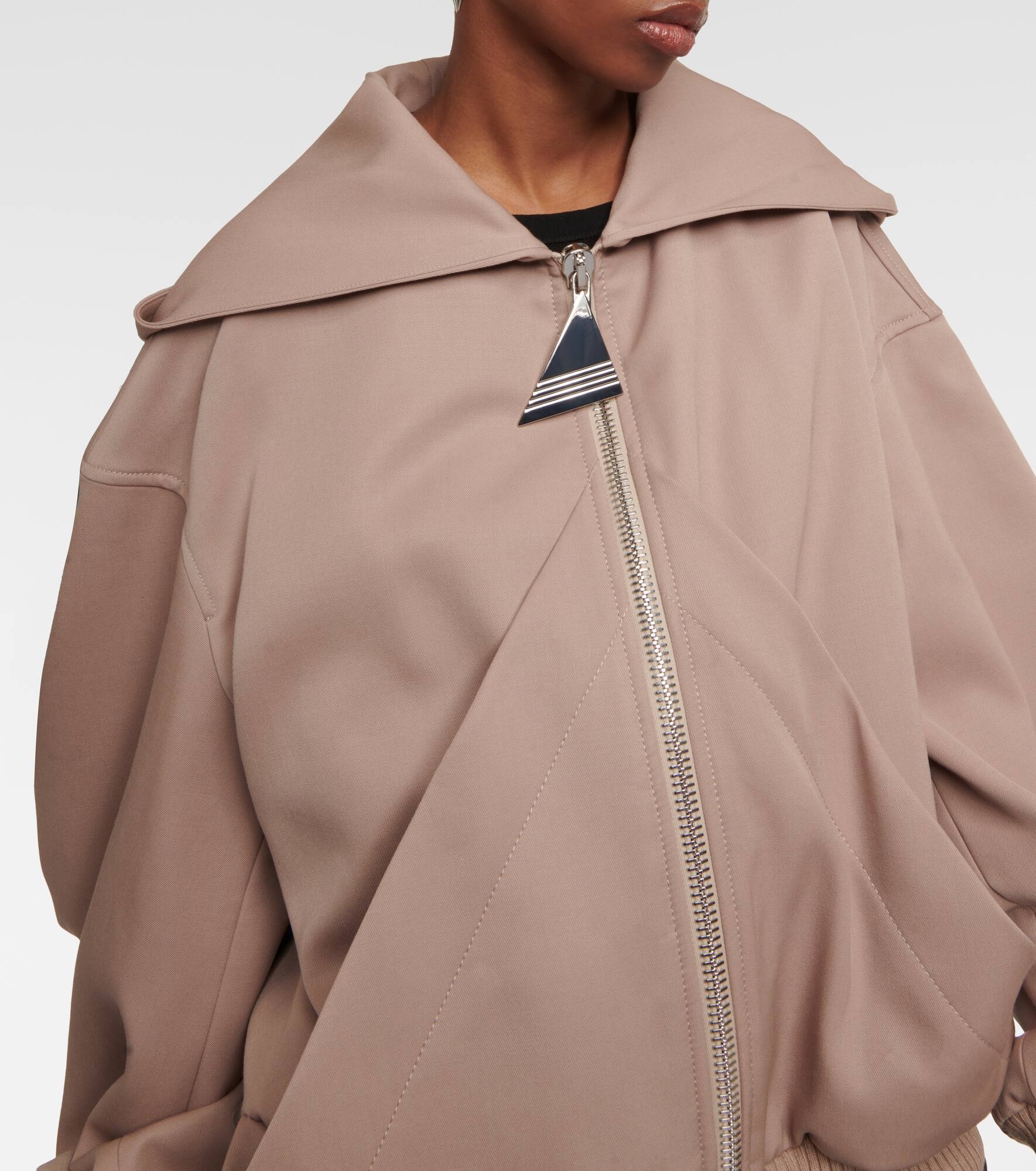 Bomber wool gabardine jacket - 4