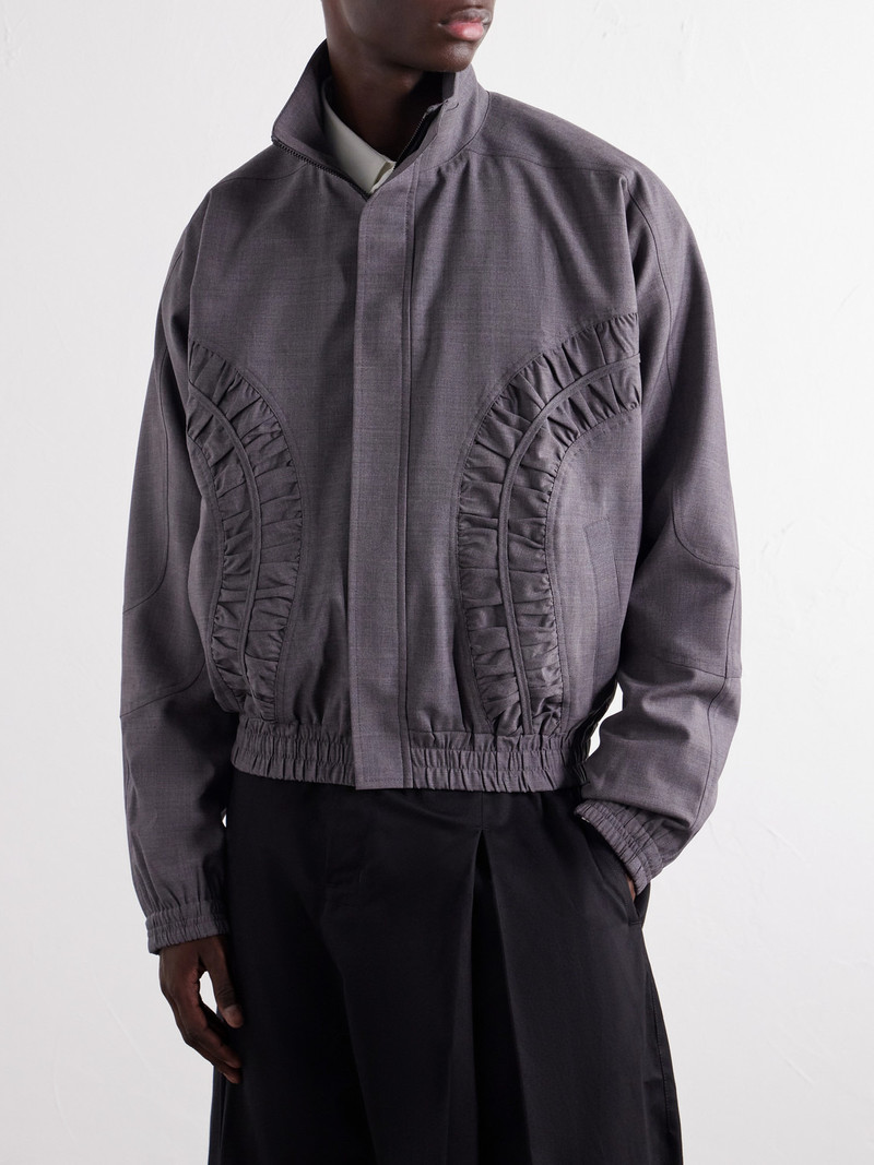 Fossil Ruched Panelled Twill Blouson Jacket 3