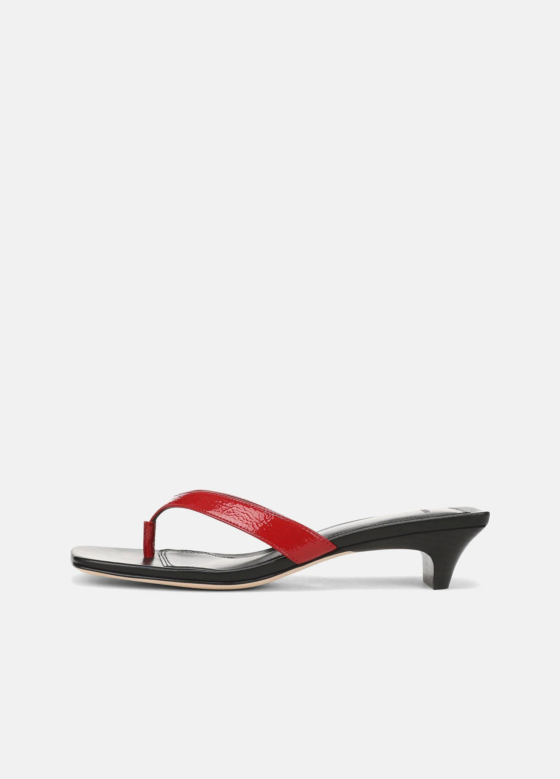 San Juan Patent Leather Heeled Thong Sandal - 1