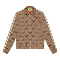 gubajoy GUCCI Gucci x adidas GG Trefoil Zip Jacket 'Beige Ebony