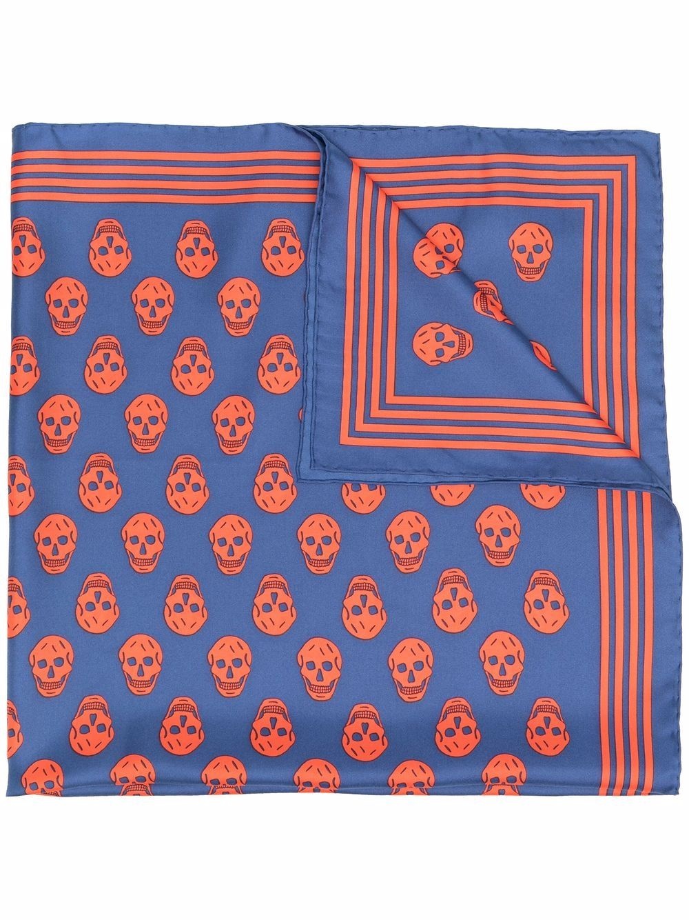 skull-print silk scarf - 1