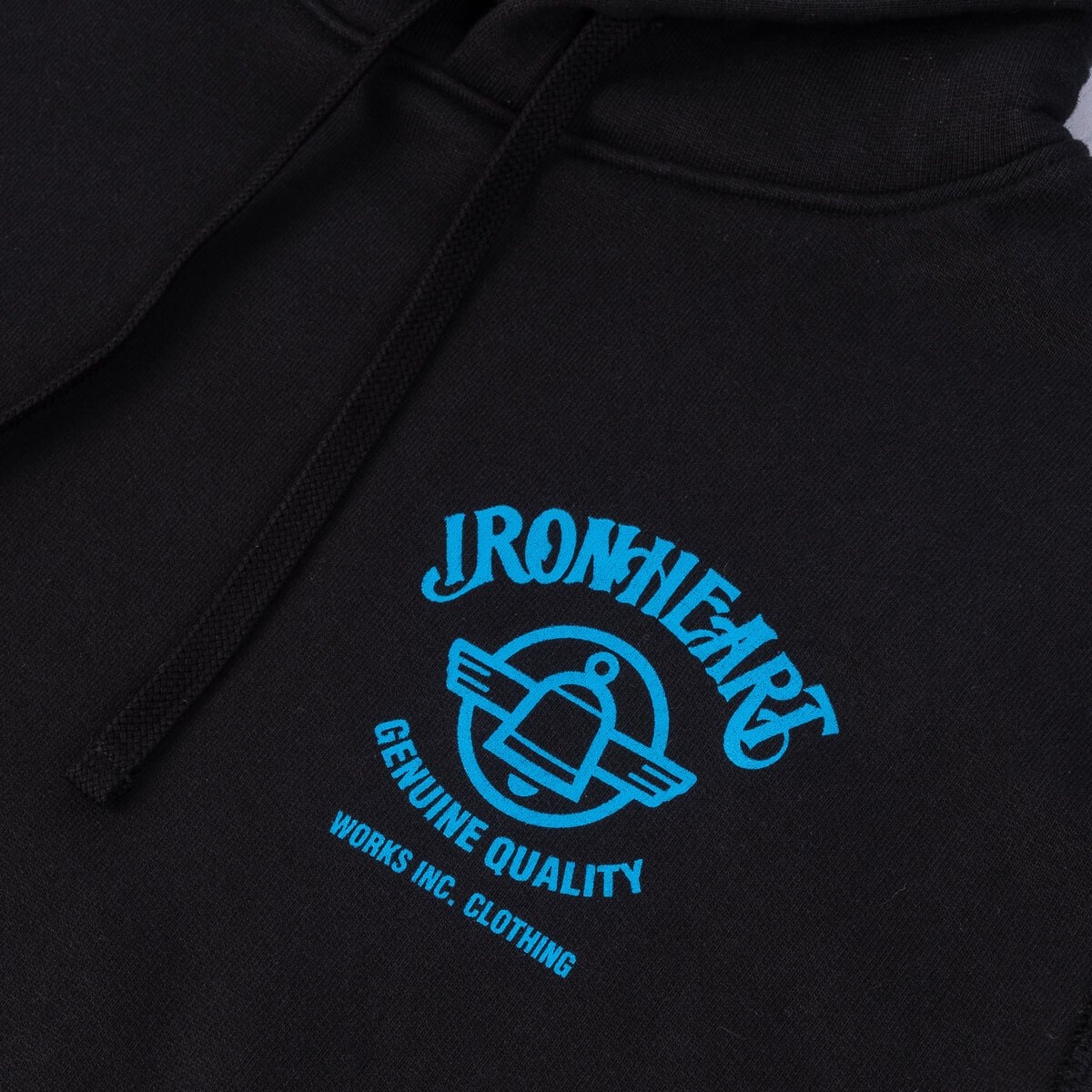 IHSW-59-BLK Printed 14oz Ultra Heavyweight Loopwheel Cotton Hoodie - Black - 8