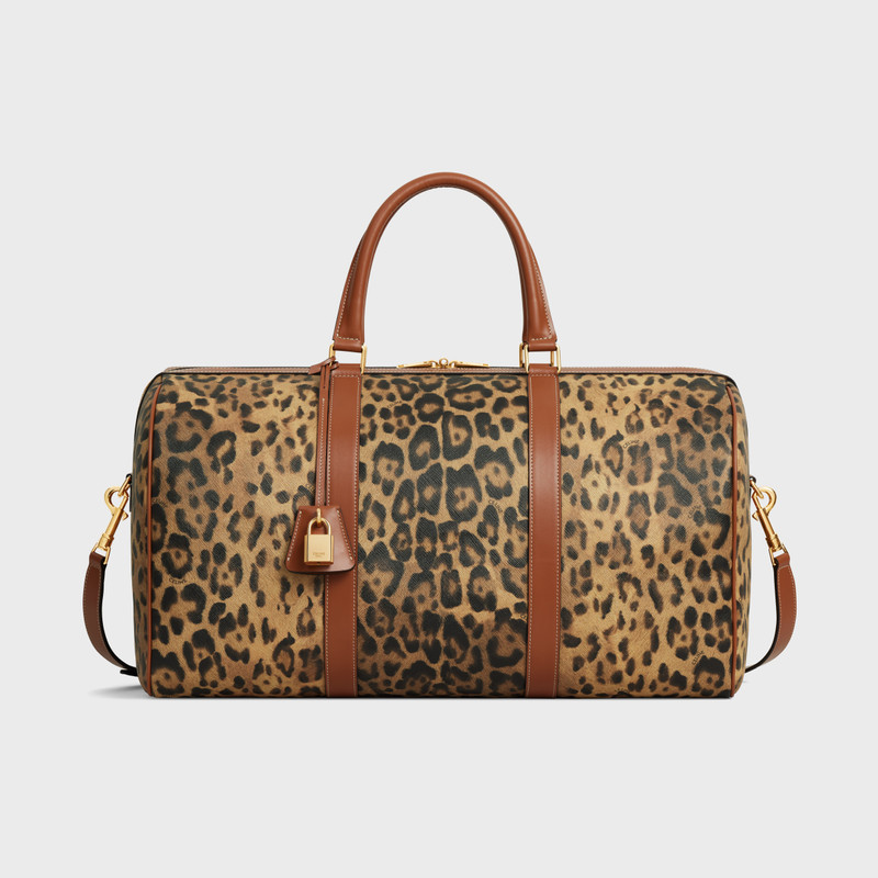 Medium Travel Bag in Celine canvas with leopard print 1