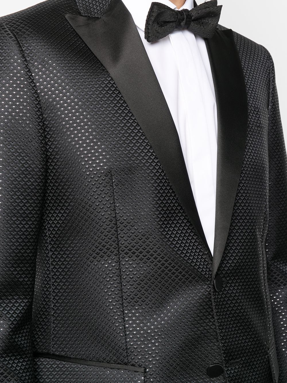 single-breasted embossed blazer - 5