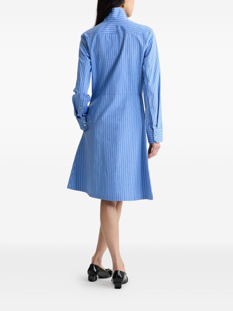 stripe scarf-collar shirt dress 3