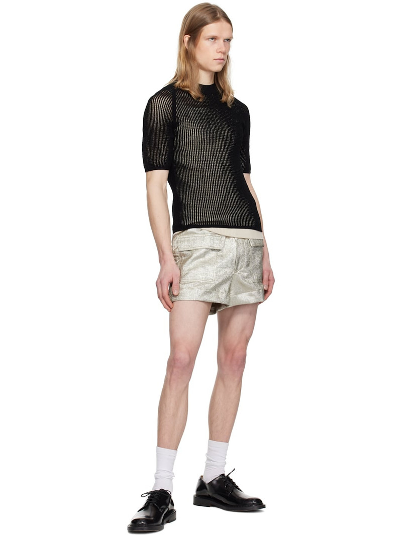 Dries Van Noten Black Open-Knit Sweater outlook