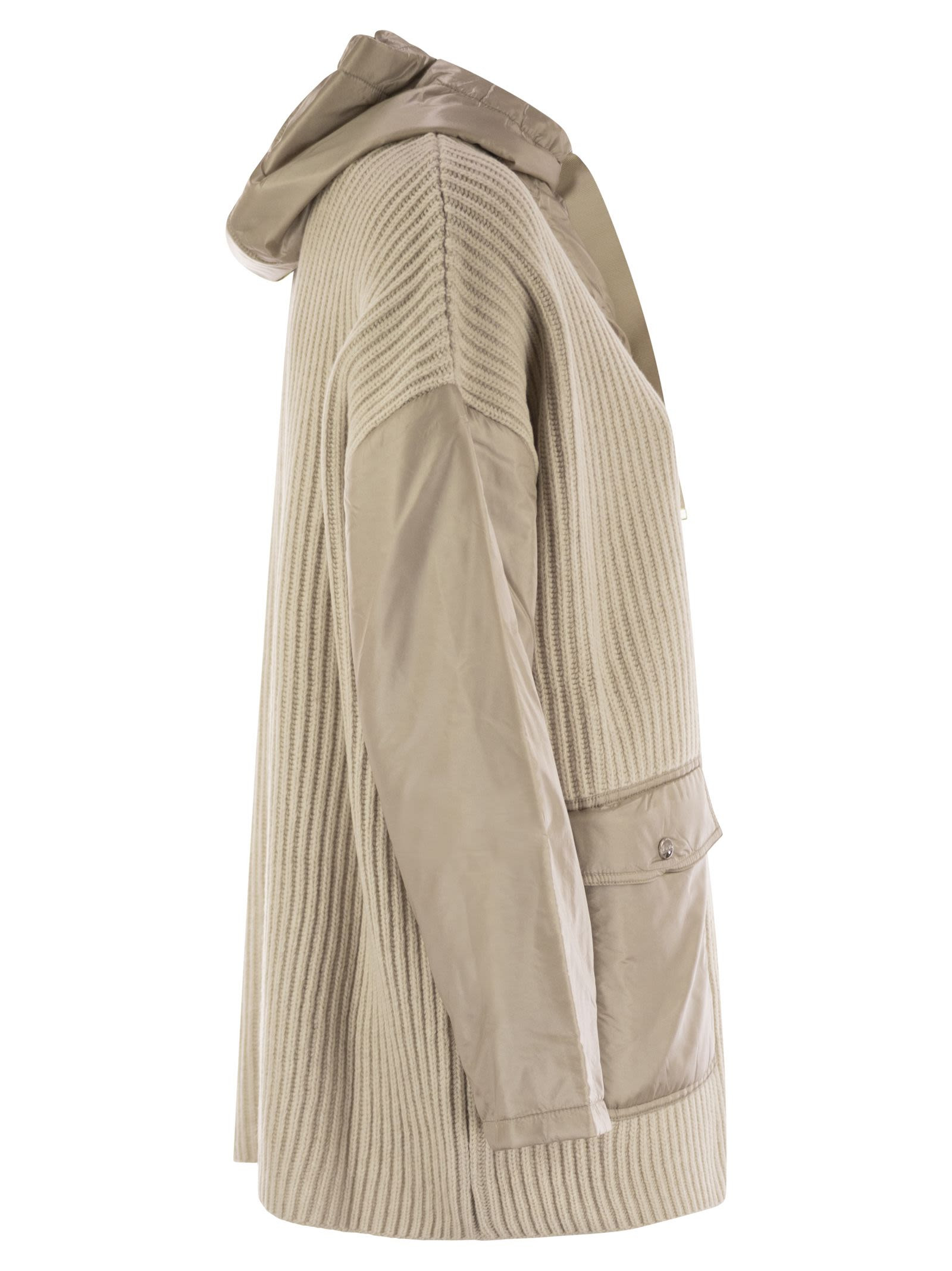 Herno Women Resort Jacket In Wool And Ultralight Nylon - 3