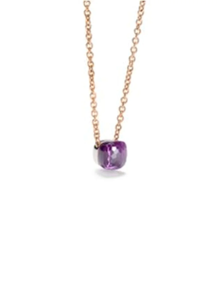 Nudo 18K Rose Gold Amethyst Pendant Necklace - 1