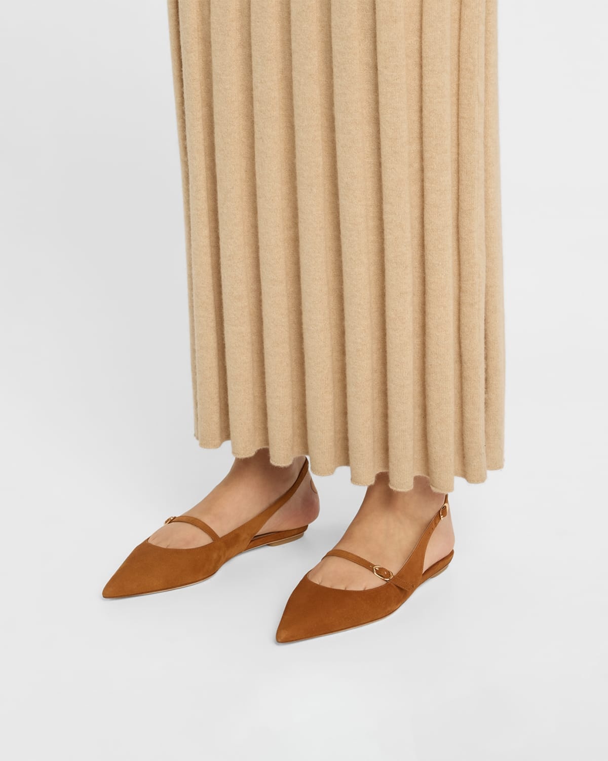 Emilia Suede Mary Jane Slingback Ballerina Flats - 2
