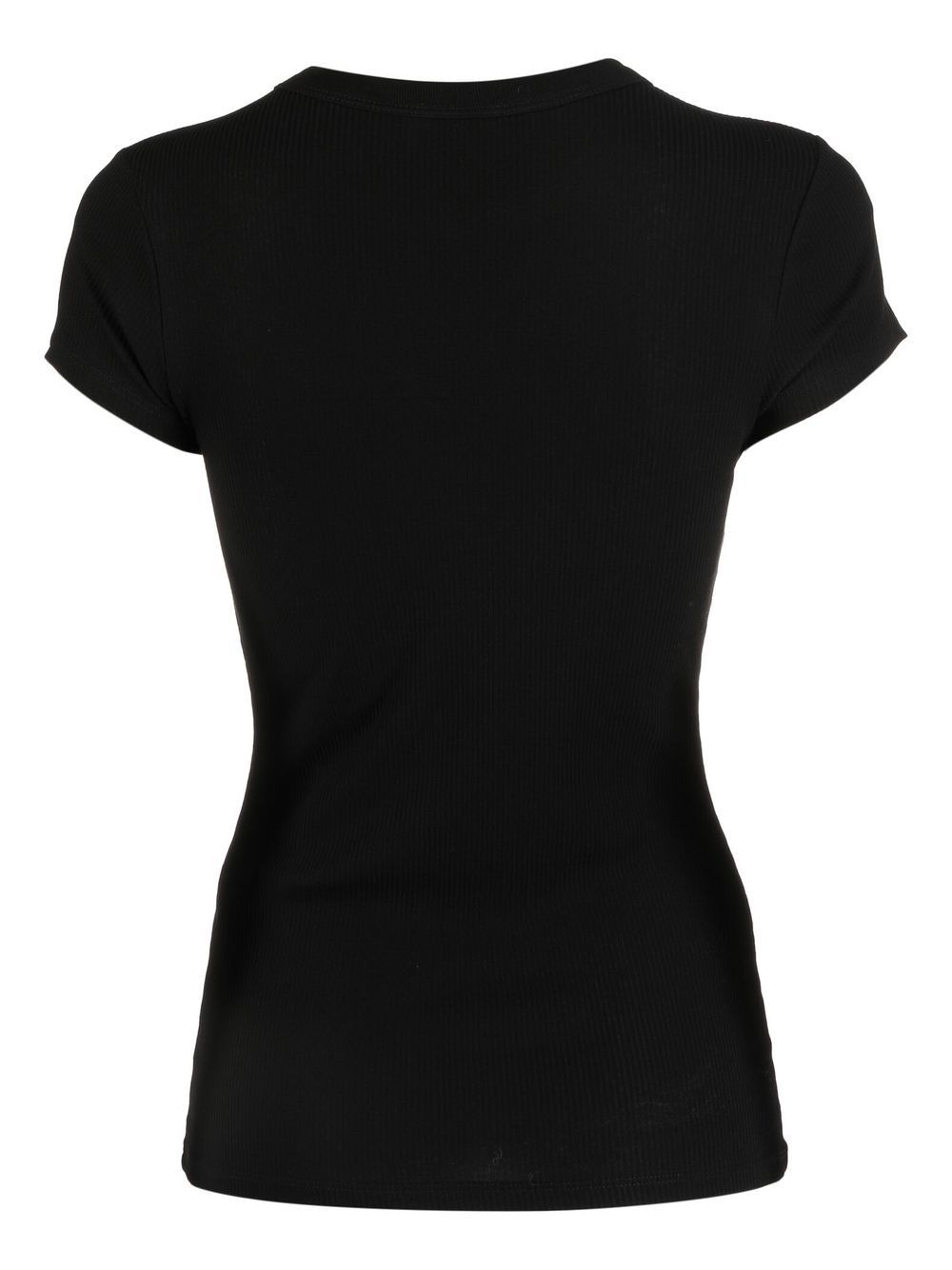 ribbed-knit short-sleeved T-shirt - 2