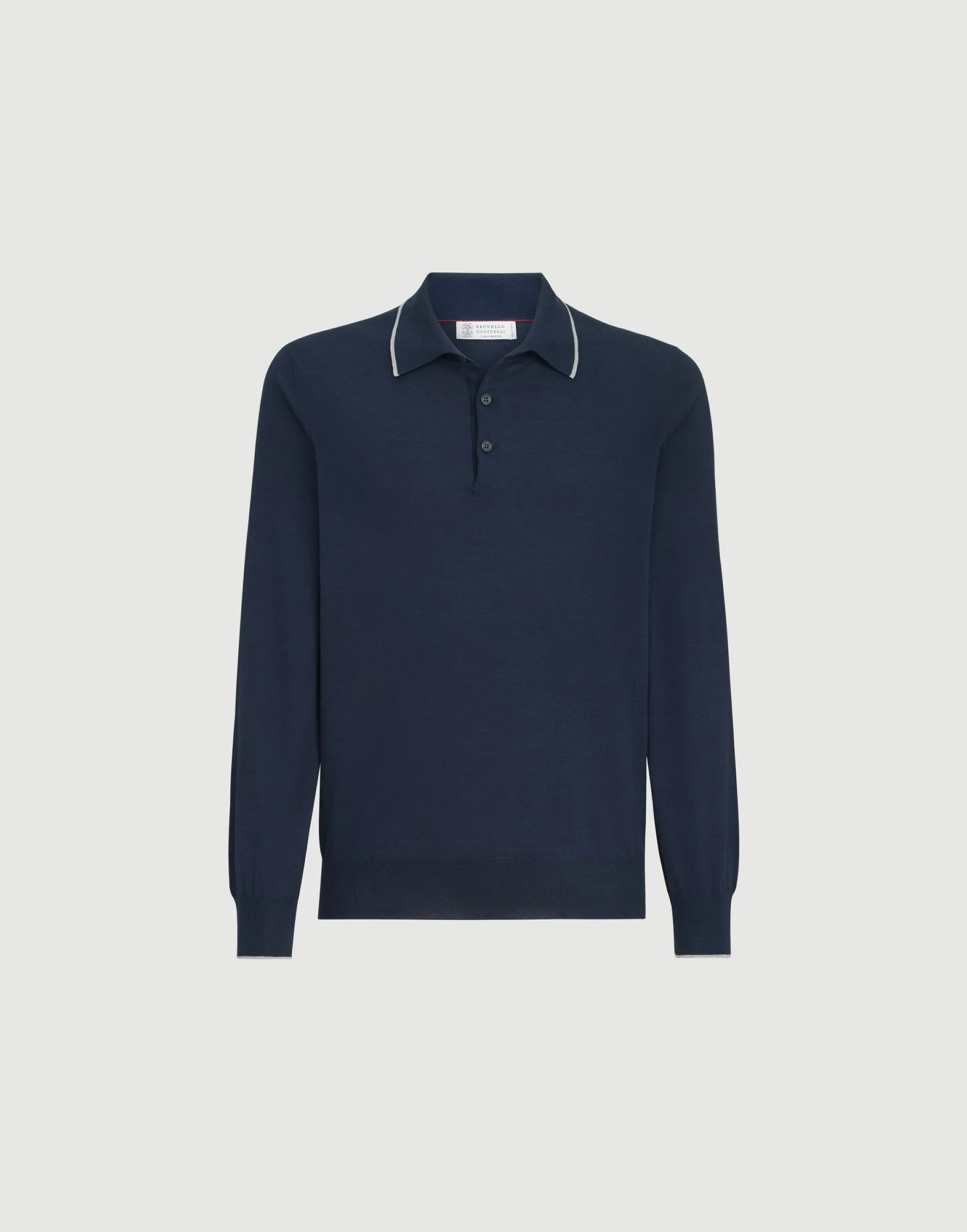 Sea Island cotton and cashmere lightweight knit polo - 1