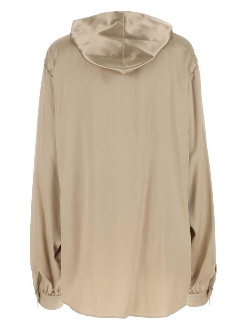 satin hooded shirt - 2