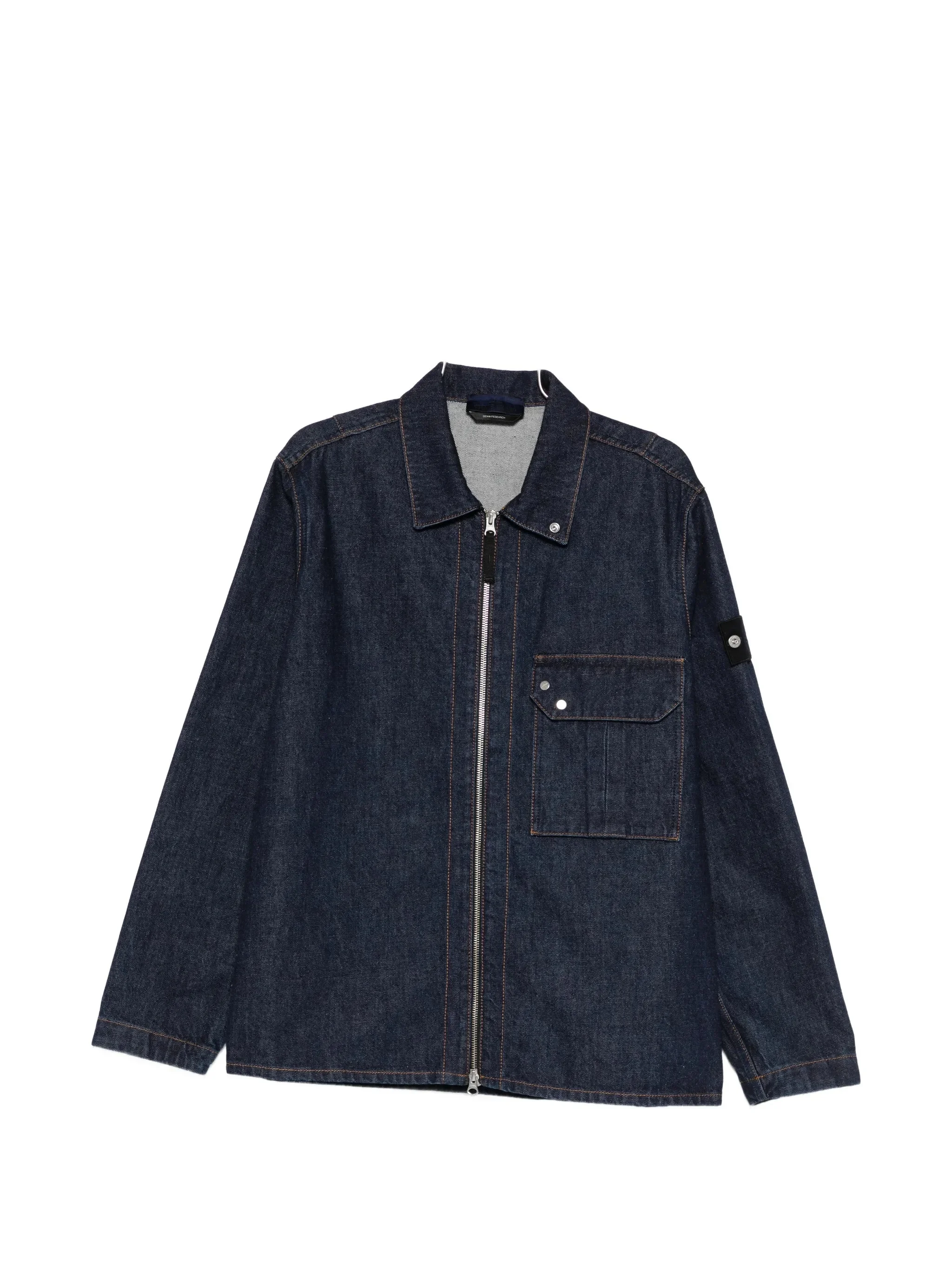 Stone Island Zipped Chest-pocket Overshirt - 1