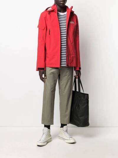 Junya Watanabe MAN contrasting-print hooded jacket outlook