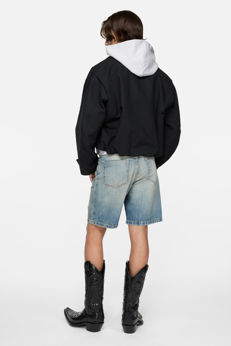 Denim shorts - loose fit - Mid Blue 3
