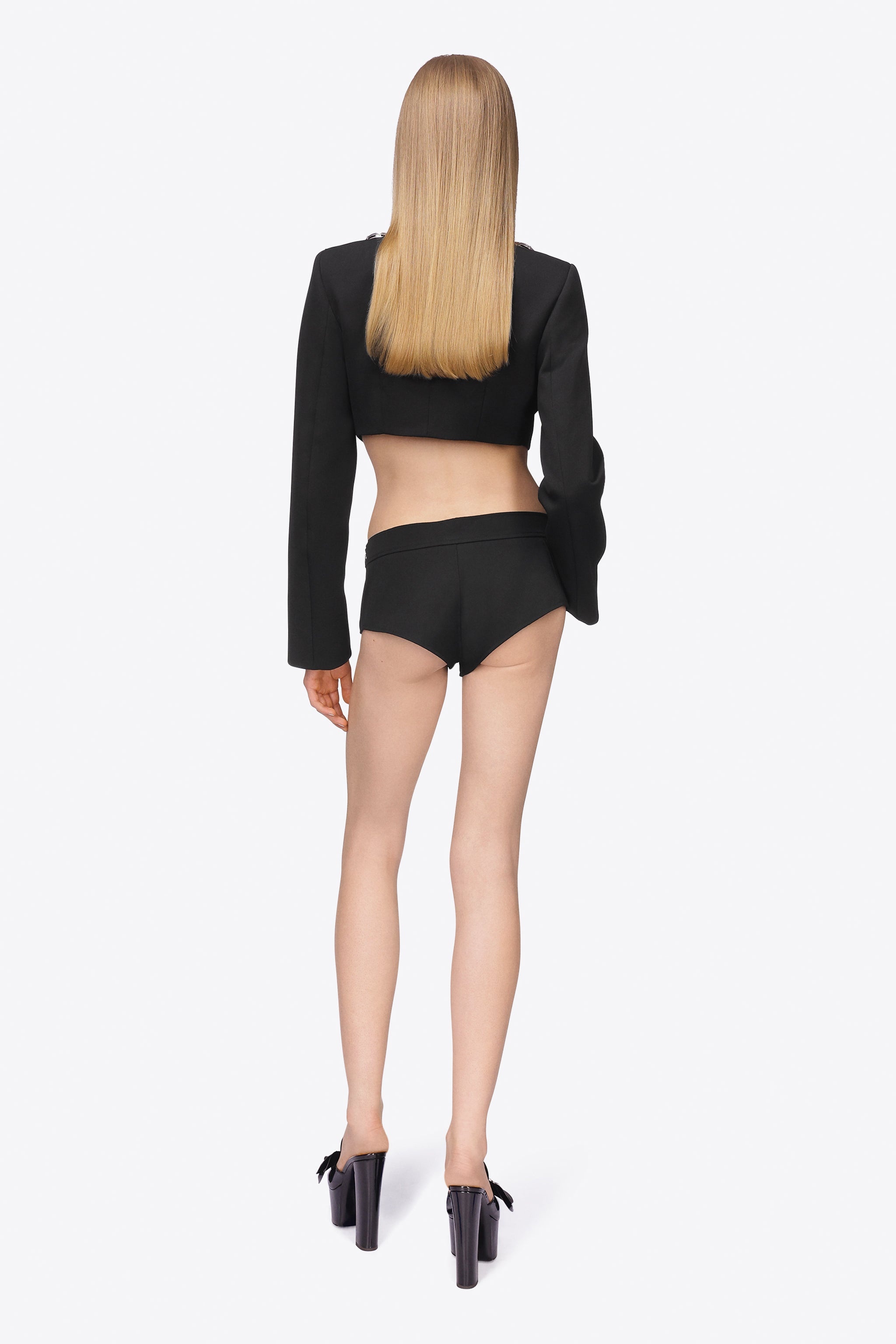 JUMBO CRYSTAL CROPPED BLAZER - 6