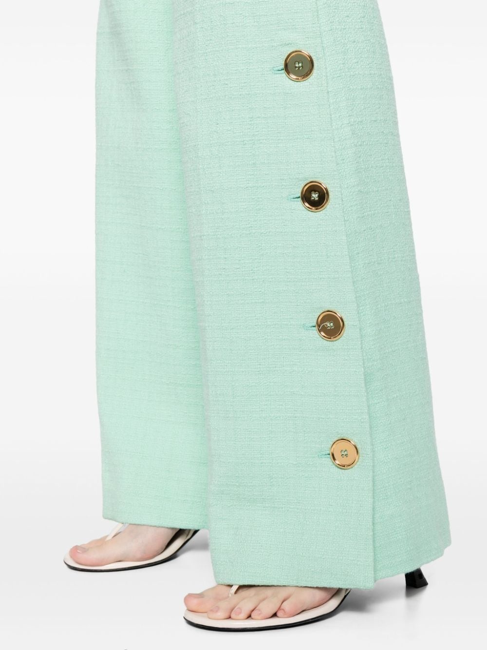tweed flared trousers - 5